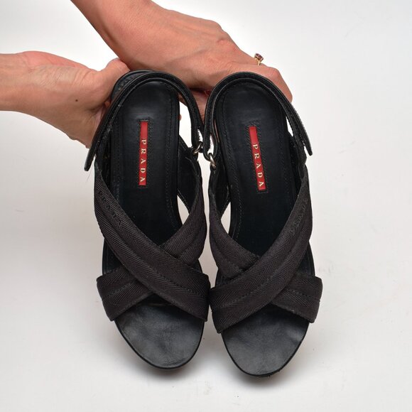Prada Nylon Platform Sandals - Picture 2 of 7